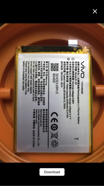 Baterai Batrai Vivo V11 / Vivo B-E8 / Vivo BE8