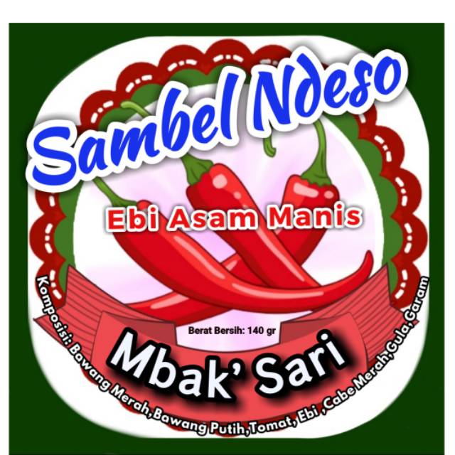 

Sambel Ndeso Mbak' Sari (Ebi Asam Manis)