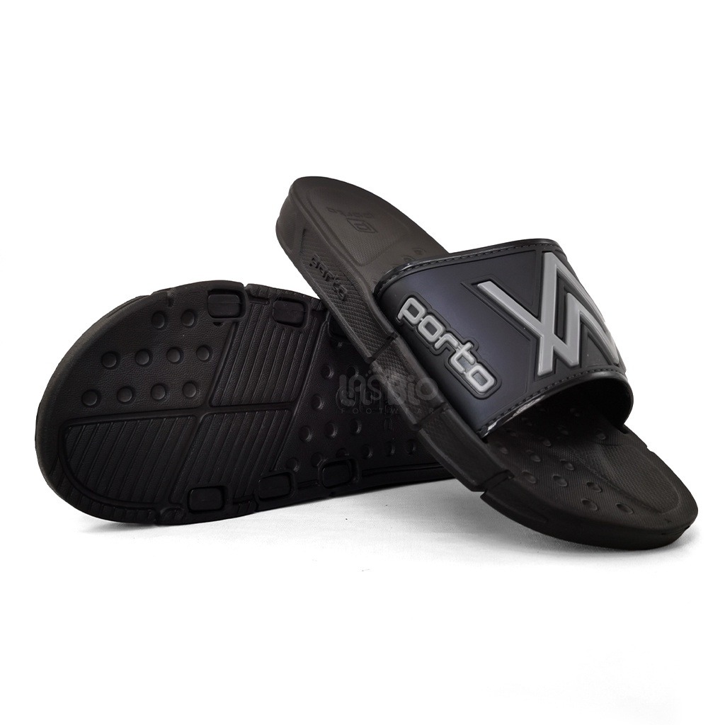 MEDAN TERMURAH Porto Sandal Alan Walker Selop Slide Slip On Karet Pria Kasual 1015