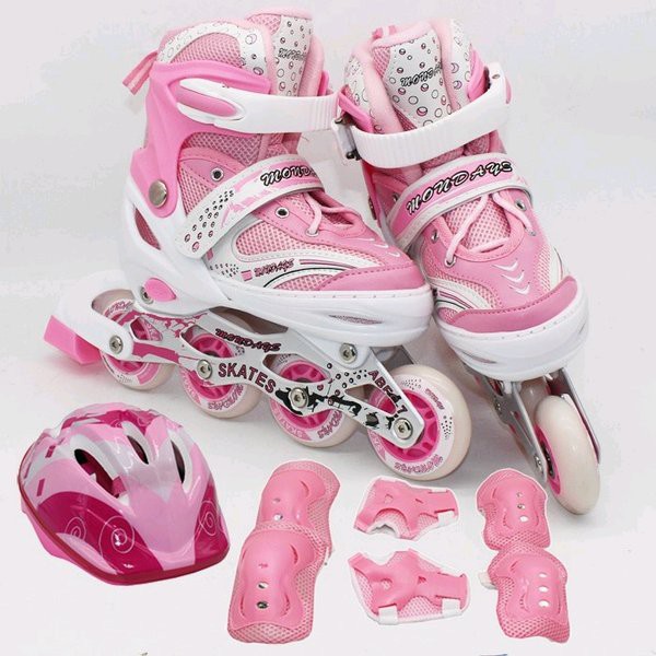 SEPATU RODA ANAK FULL SET HELM DAN DEKER PELINDUNG