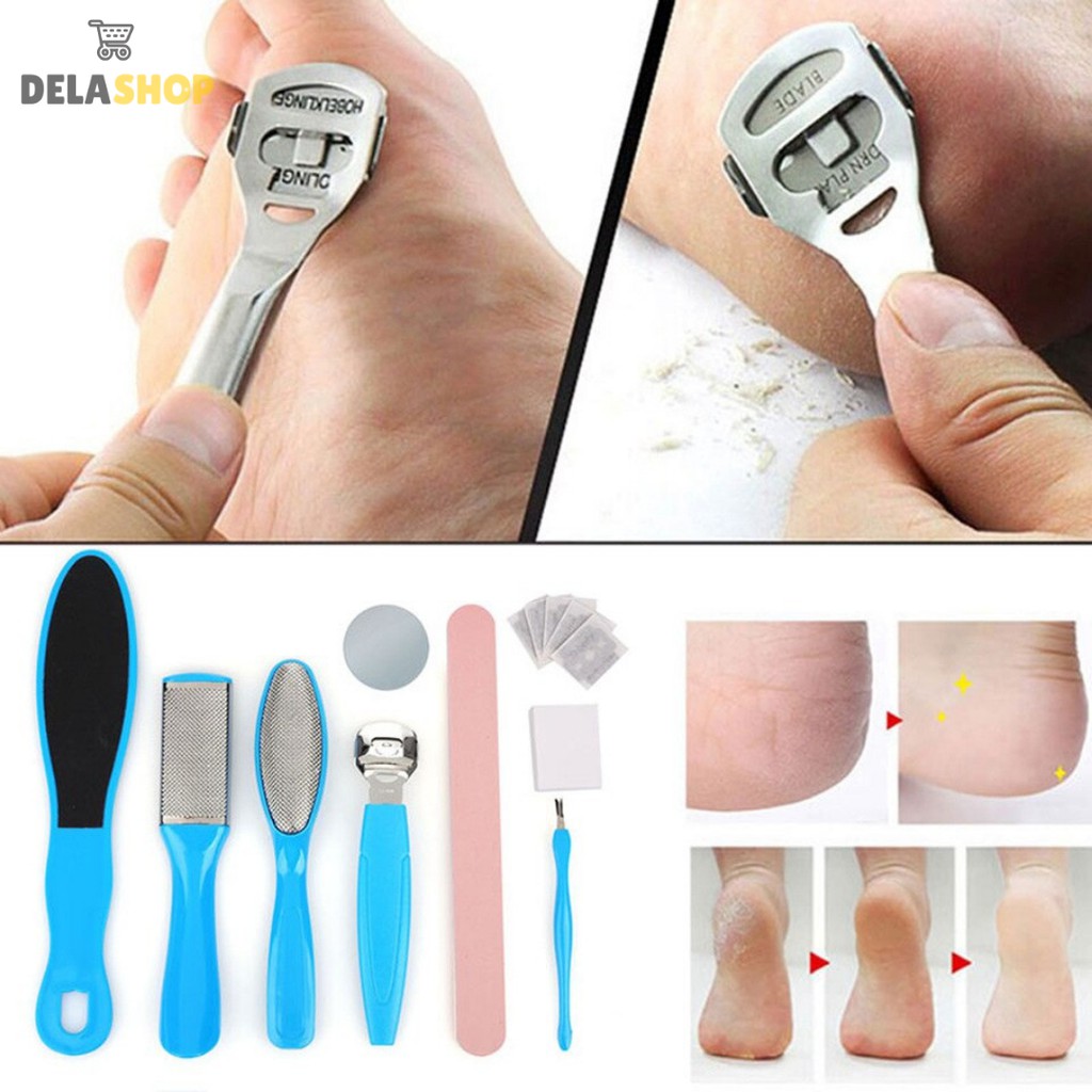 Alat Perawatan Kaki Manicure Pedicure Foot Care Scraper Set 8 in 1 Pedicure Set