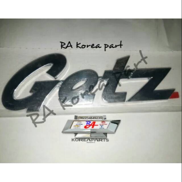 Emblem Tulisan Getz Ori Hyundai