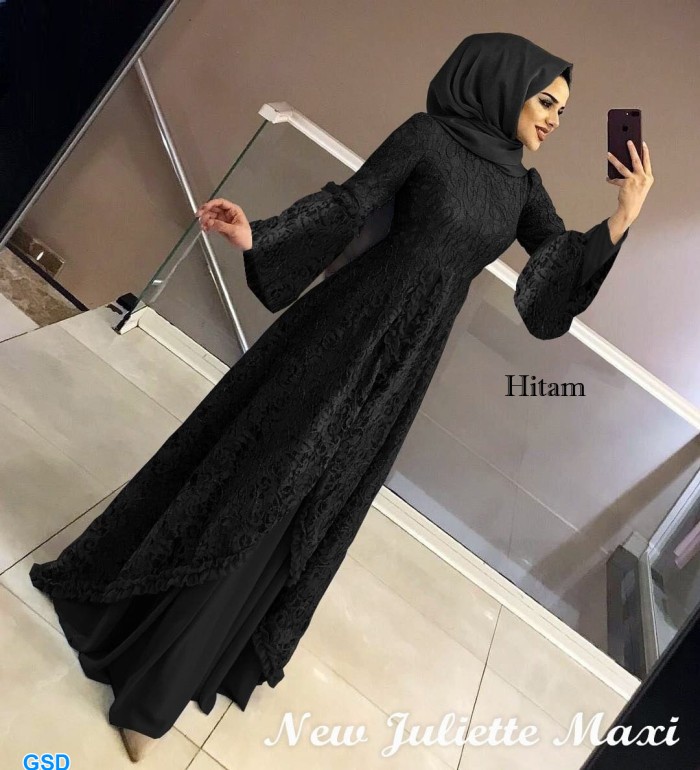 Baju Gamis Muslim Terbaru 2020 2021 Model Baju Pesta Wanita kekinian Bahan Brukat