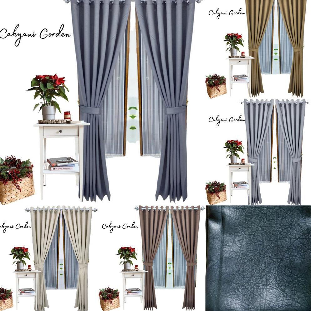 2021✔ Gorden Blackout Polos L140 x T200cm - Hordeng Jendela Minimalis Rumah Mewah Premium Super Teba
