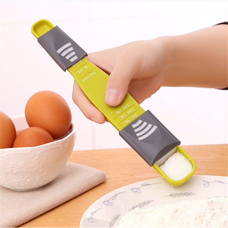 Double End Eight Stalls Adjustable Scale Food Measuring Scale Spoon