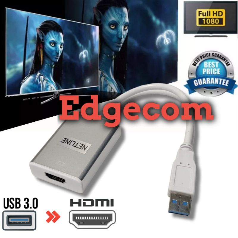 USB 3.0 to HDMI Cable Converter 1080P NETLINE