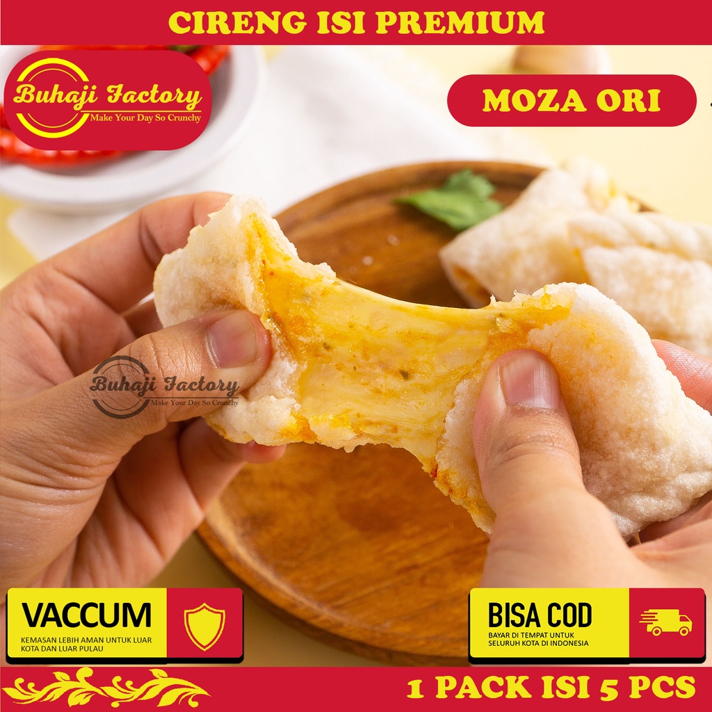 Cireng isi Keju Mozzarella Full Lumer isi 5 Bandung by Buhaji Factory khas Bandung Frozen Food Kemasan Vaccum