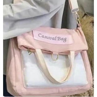 Ransel wanita aesthetic resleting bisa Tas Selempang Model Fleksibel