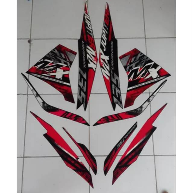 Striping new jupiter mx 135 2014 merah hitam
