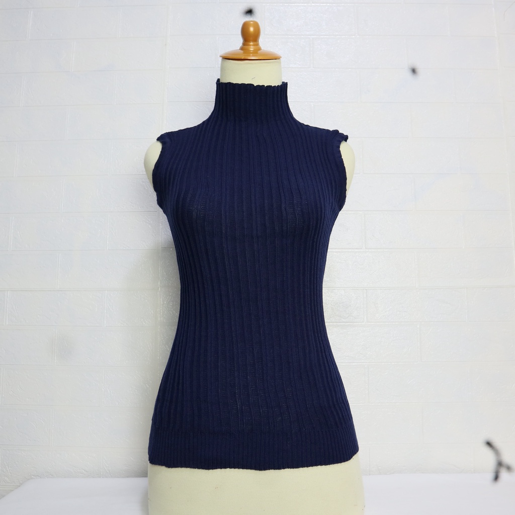 [TANK TOP TURTLENECK] LIDYA KNIT/ATASAN WANITA KEKINIAN BAHAN RAJUT/KOREAN STYLE