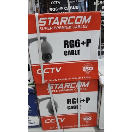 KABEL KUSUS CCTV STARCOM RG6 PLUS POWER HITAM