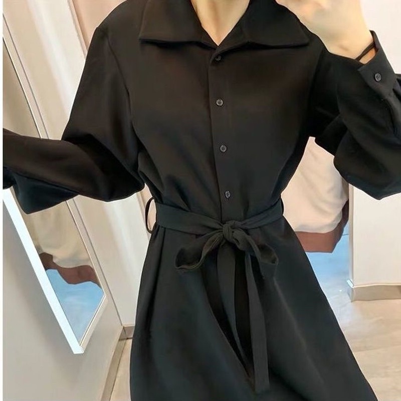 LBD Little Black Dress Collar Dress Korean Style Import Premium