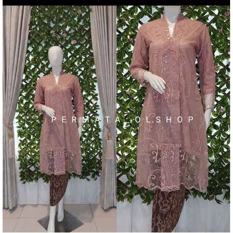 Kebaya modern tulle/kebaya tunik tille busui/kebaya terbaru/kebaya busui-5