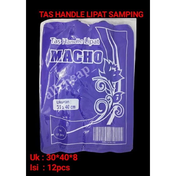 12pcs TAS KAIN HANDLE LIPAT SAMPING GASSET GOODIE BAG SPUNBOND 30x40