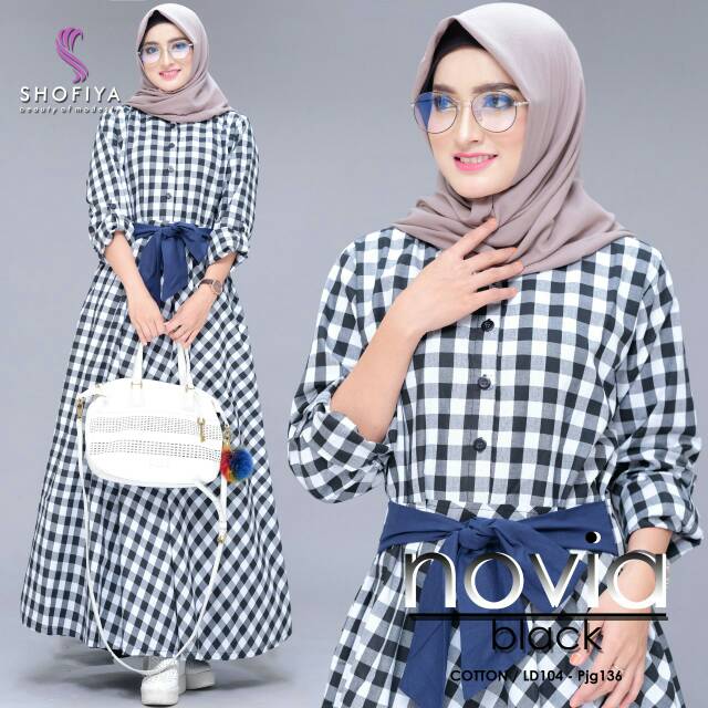 Novia Dress kotak  original by shofiya solo jawa tengah indonesia