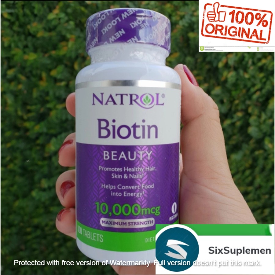 Natrol Biotin 10,000mcg Maximum Strength 100 Tabs, Menumbuhkan Rambut