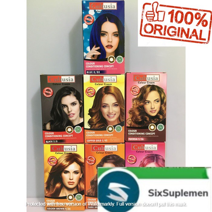 CULTUSIA Hair Color Colour Cream Pewarna Cat Rambut AMMONIA FREE 30ml