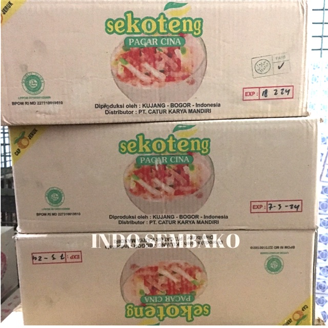 Sekoteng Pacar Cina Dus 50 x 100g / Sekoteng Camilan Sehat Karton 5kg