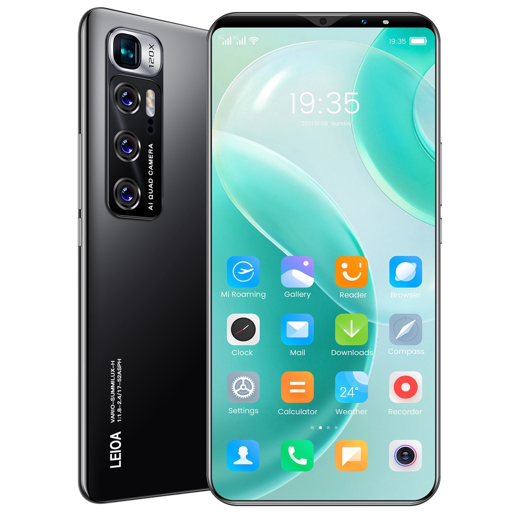 [asli ori hp murahphone ] HP murah XIOMI  M10 Plus smartphone murah 6.1 inci handphone Android 6GB RAM 128GB ROM 4800mAh 5G hp murah di bawah 1 juta hp senter murah pulsa smartandroid COD+Pengiriman lokal Barang spot hd camera earphone charger  holder hp-BLACK