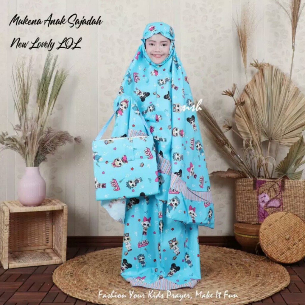 Flam Mukena anak terbaru motif LOL katun jepang trend 2020