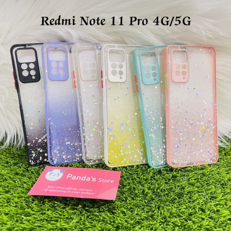 Glitter Case Redmi Note 11 Pro 4G / 5G Funny Color Dengan Pelindung Kamera (PsS)