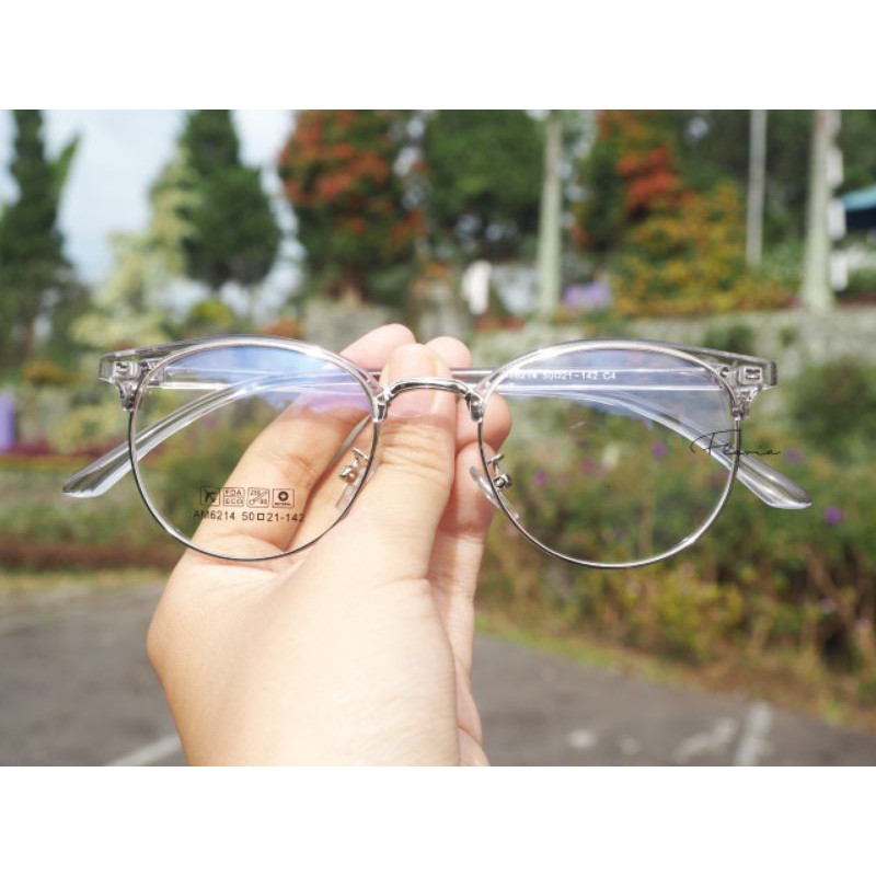 Flavia Eyewear - Kacamata Jackob Round Plastic (custom minus, photochromic, blueray, bluechromic dan photobrown)