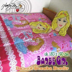 Jual Balmut Bantal Selimut Barbie Girl Diskon