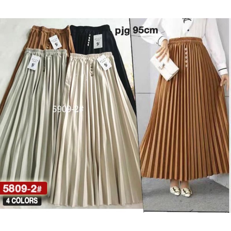 (Bisa cod) Rok panjang import | Rok import | Rok plisket