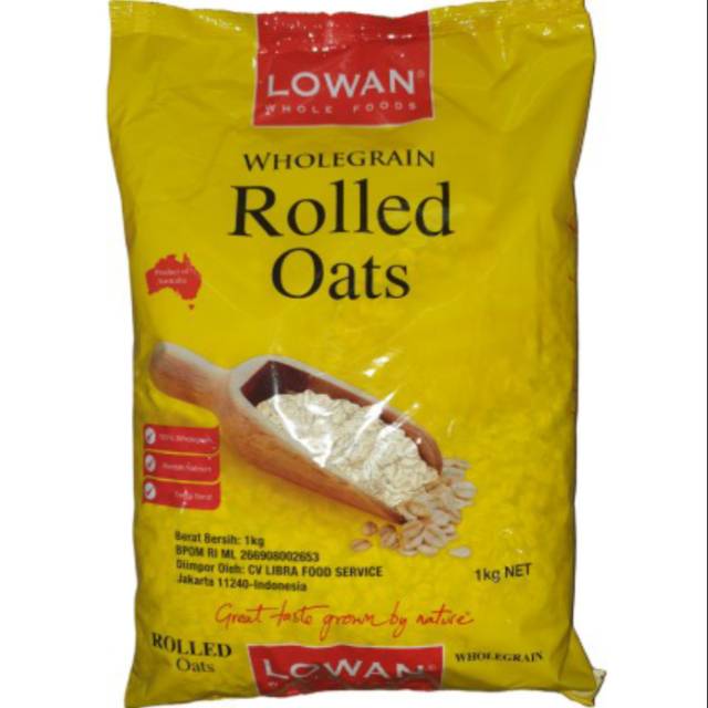 

Lowan Rolled Oats Wholegrain 1kg / OatMeal Sereal