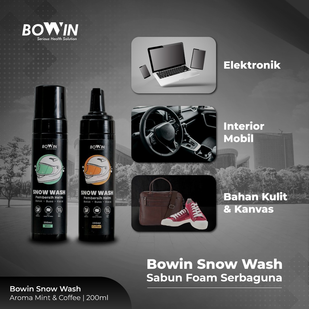 Bowin Snow Wash - Shampoo Helm 3in1 (Batok, Busa, Kaca) &amp; Pembersih Multifungsi &amp; Multipurpose