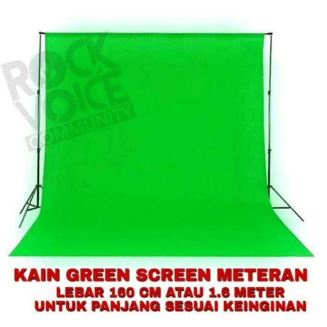 

Kain Greenscreen Hijau Stabilo Bahan Spunbond Minimal 3 Meter