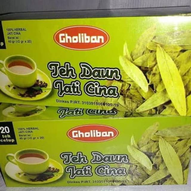 

Teh celup daun jati cina Gholiban teh herbal