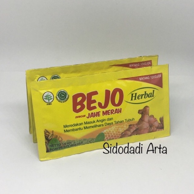 

Bejo Jahe Merah Jamu Masuk angin - Kemasan Sachet 15ml