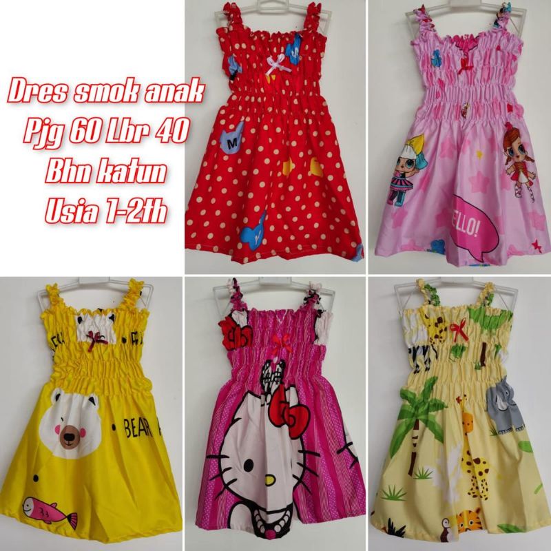 Paket 20pcs dress anak 1-2th !! Dress murah
