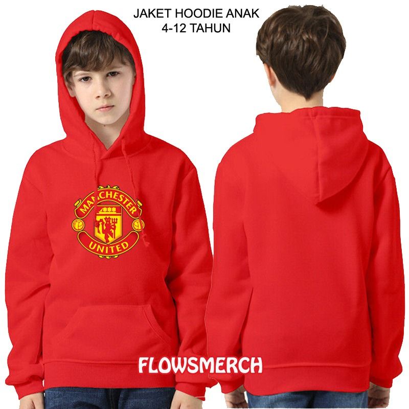 Jaket hoodie sweater anak manchester united high quality