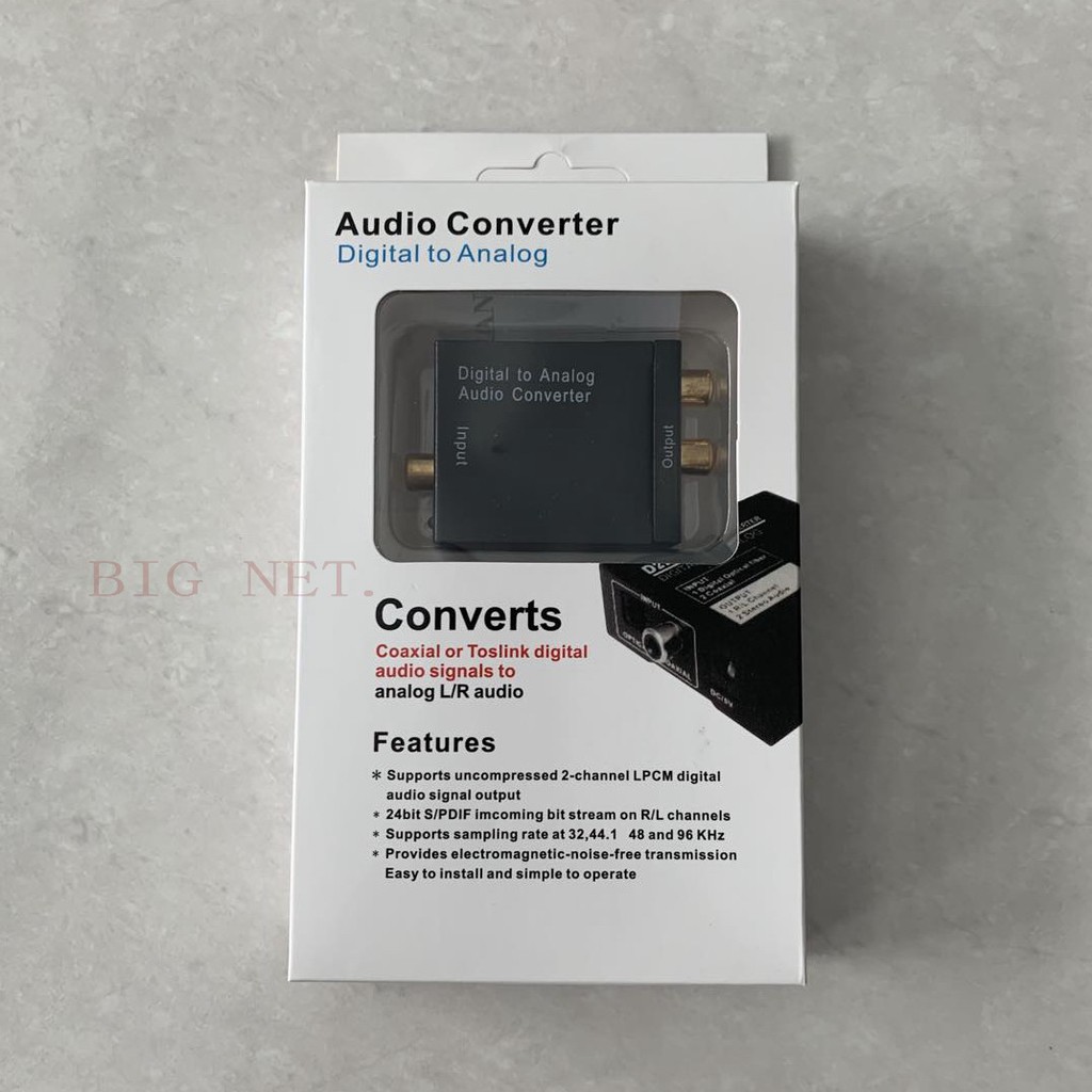 Digital (Optical/Toslink) To Analog  Audio Converter+kabel optical 1.5m