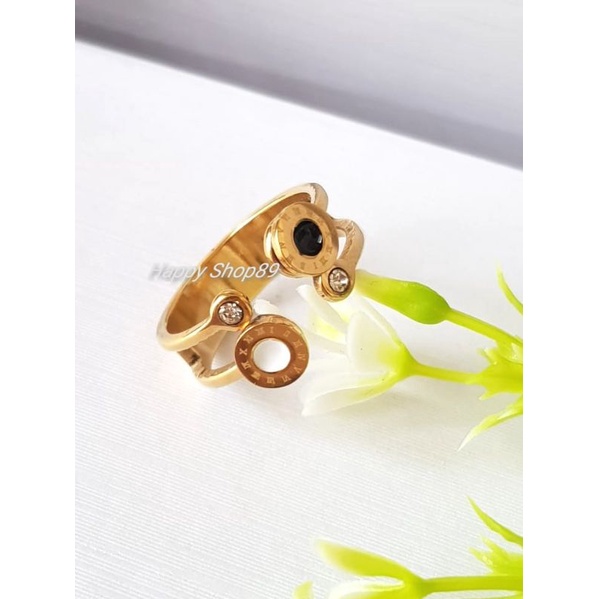 Cincin Titanium model fashion emas antikarat cincin Titanium emas