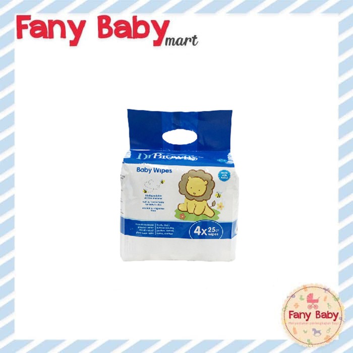 DR BROWNS BABY WIPES 4X25 SHEETS / HG044