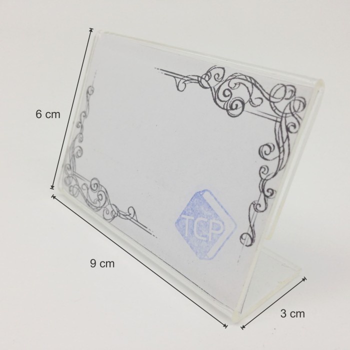 

Murah Acrylic Display Harga / Name Tag (TH03)