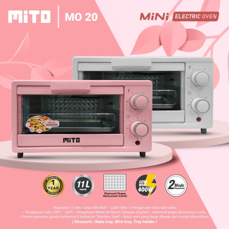 OVEN LISTRIK MINI MITO MO 20 (11 LITER)