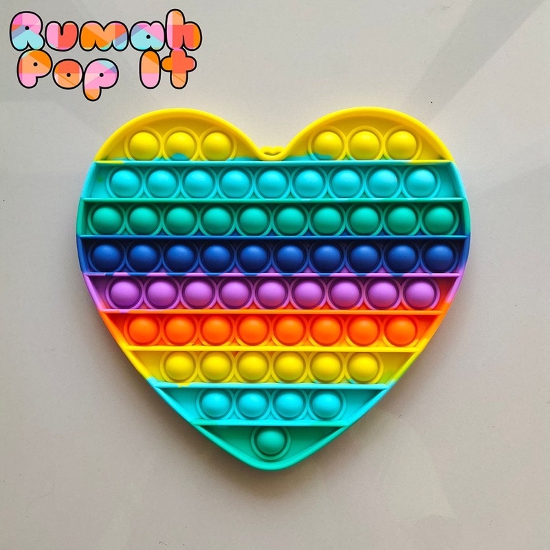 [FS] POP IT Fidget Toy mainan untuk penghilang stres pada anak Push bubble toy READY-Jumbo love