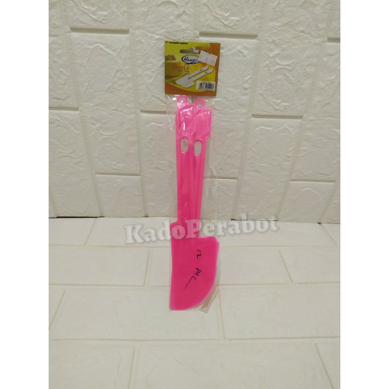 spatula  plastik hawaii bretta isi 2 pcs - spatula plastik set warna