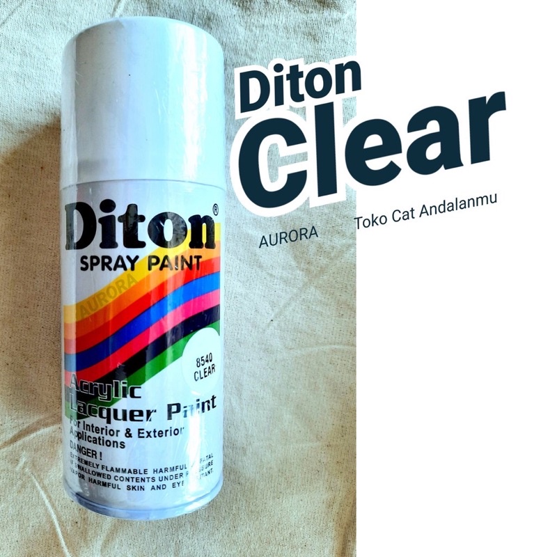 Diton Clear 8540 Vernis Mengkilap Glossy 300ml Anti Gores Klir Pernis Kilap Gloss Glos Cat Pilok Tah