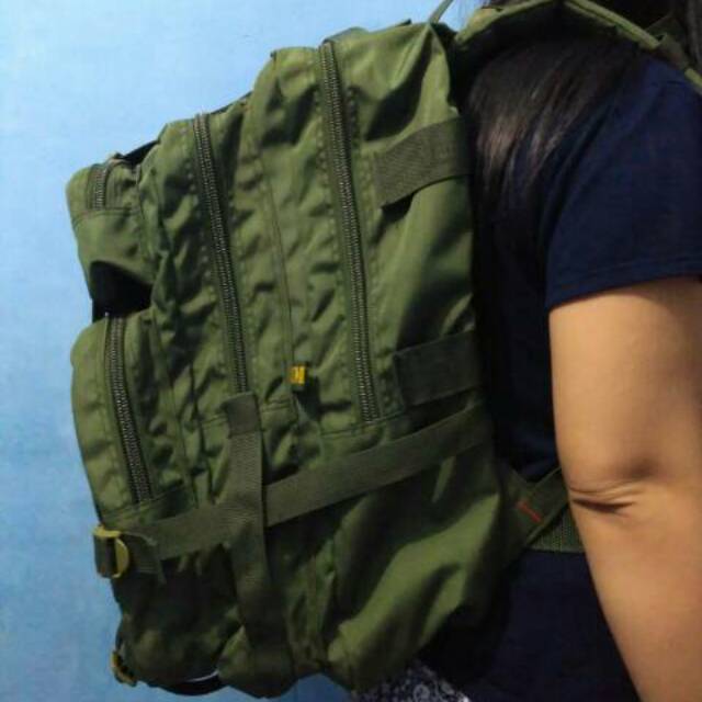 Ransel Hijau Army / Hitam / Krem