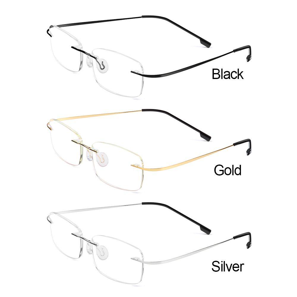 ❈ROWAN❈ +1.0~-4.0 Reading Glasses Classic Anti Blue-ray Presbyopia Eyeglasses Ultralight Frameless Frame Metal Unisex Far Sight Eyewear/Multicolor