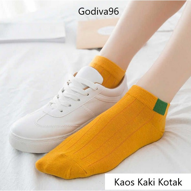 Godiva96 - KAOS KAKI WARNA KOTAK ANKLE / KAOSKAKI MATA KAKI MEDAN