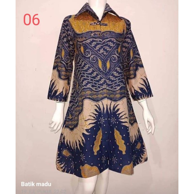 PROMO 10 MOTIF FULL FURING / Tunik dress wanita lapis furing kain halus murah / bahan katun SANFORis halus dan lembut / garansi tidak mudah luntur / dress wanita batik cap lapis tricot / trikot / batik madu / jahitan rapi / kemeja wanita halus / dress