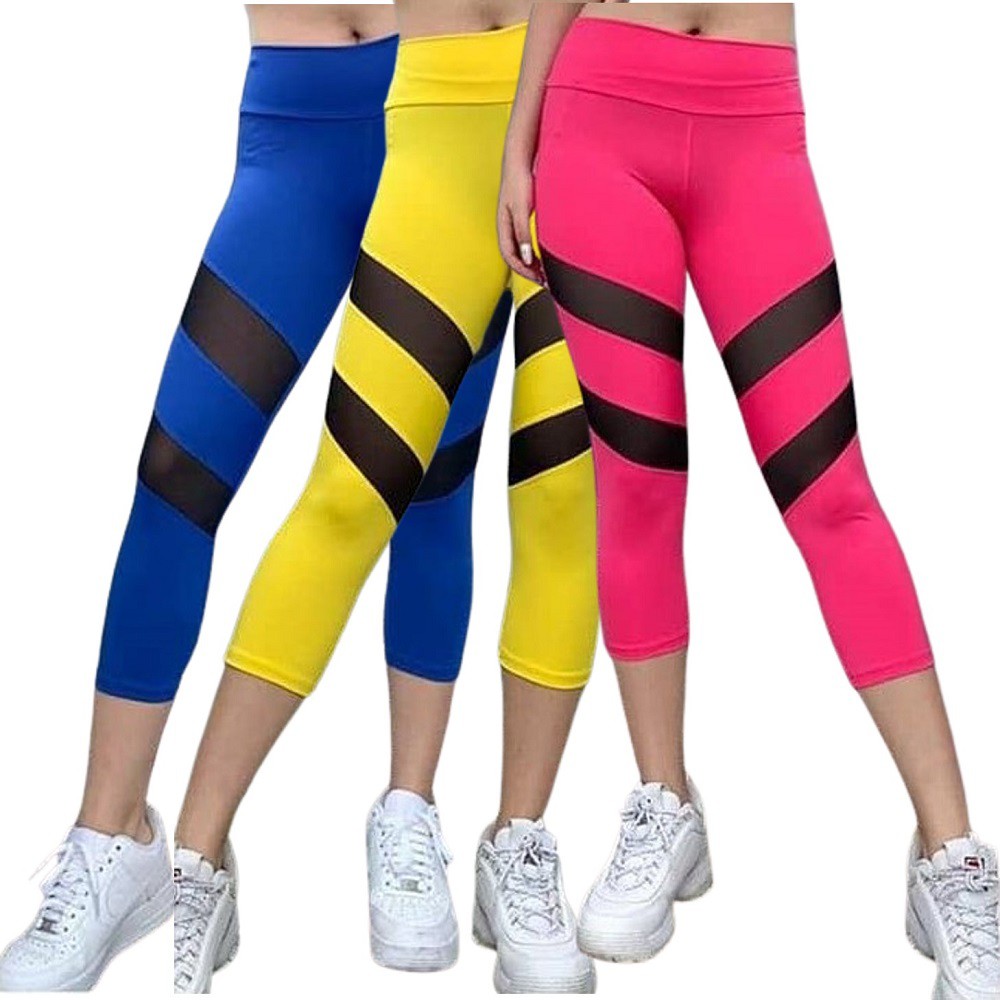 Celana Senam Aerobik Legging Tile Kuning
