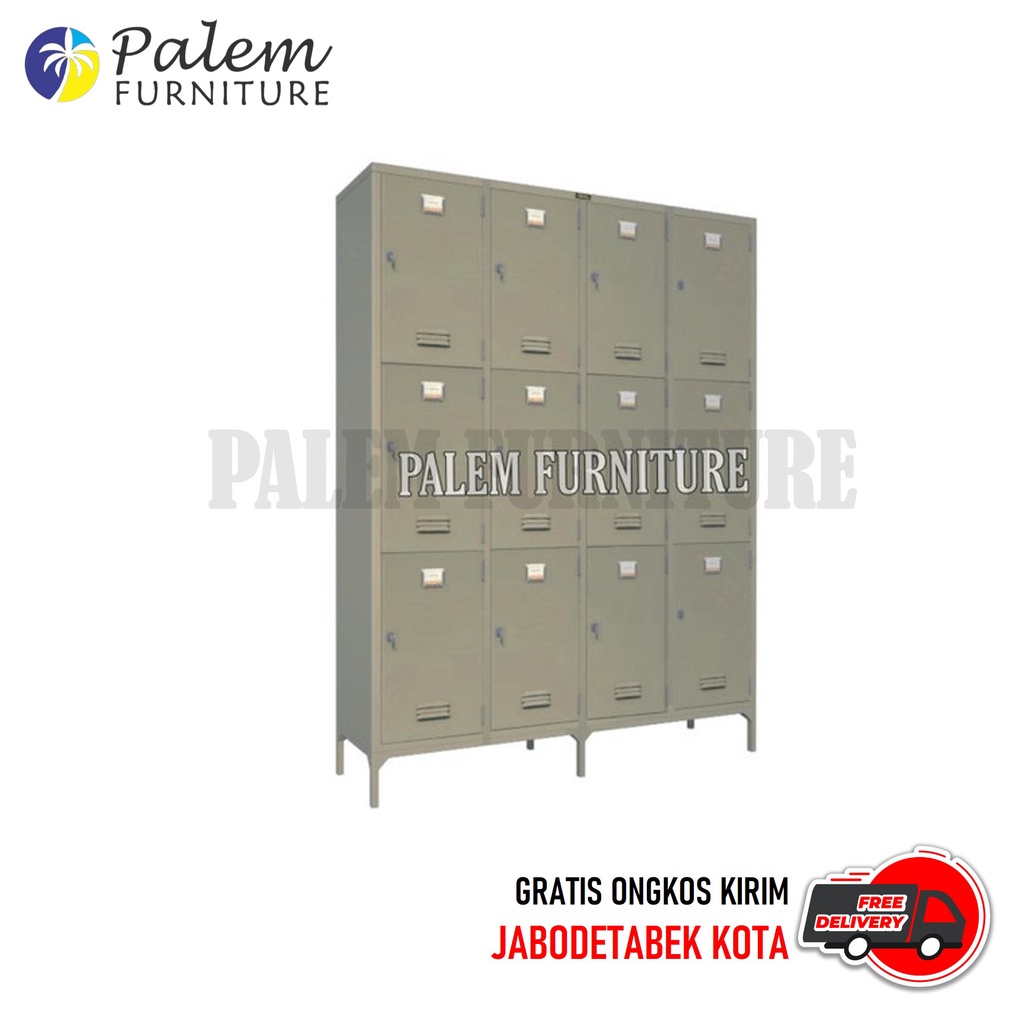 Lemari Locker Besi 12 Pintu Lemari Penyimpanan