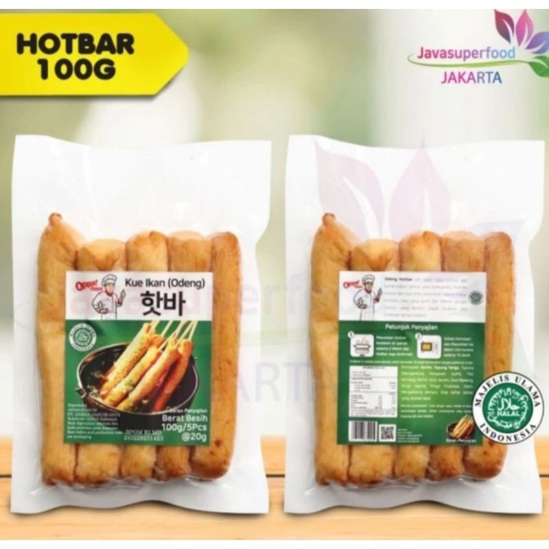 oppa hotbar odeng jajan asli korea 100gr / odeng tusuk / halal